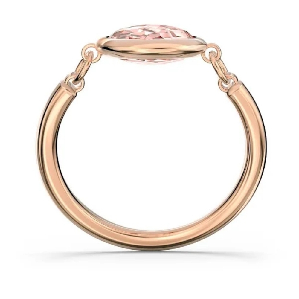 Swarovski Tahlia Ring Round Cut Pink Rose Gold Tone Plated